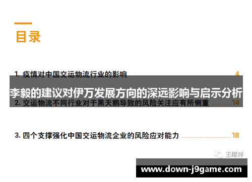 李毅的建议对伊万发展方向的深远影响与启示分析