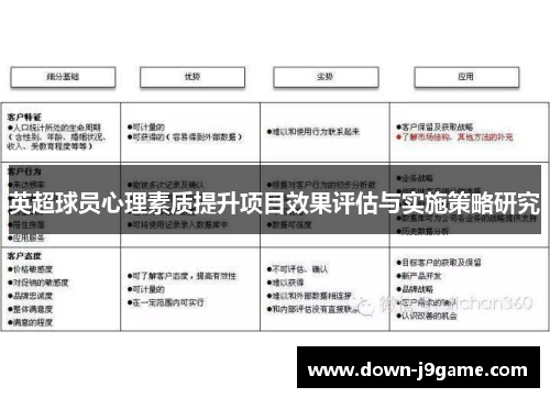 英超球员心理素质提升项目效果评估与实施策略研究